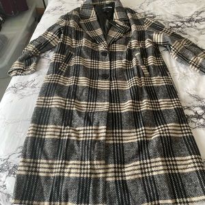 Cute women’s long plaid pea coat